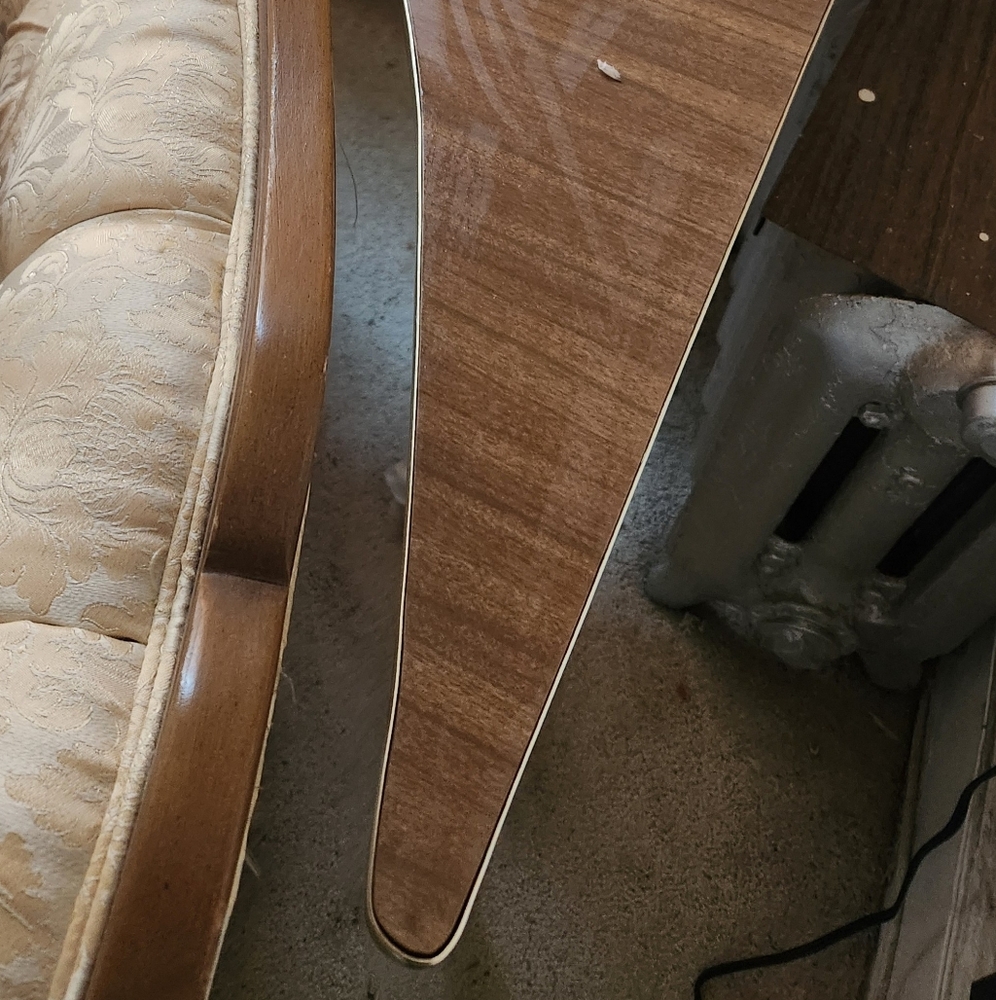 Antique Triangular Corner Table - Picture 2 of 2